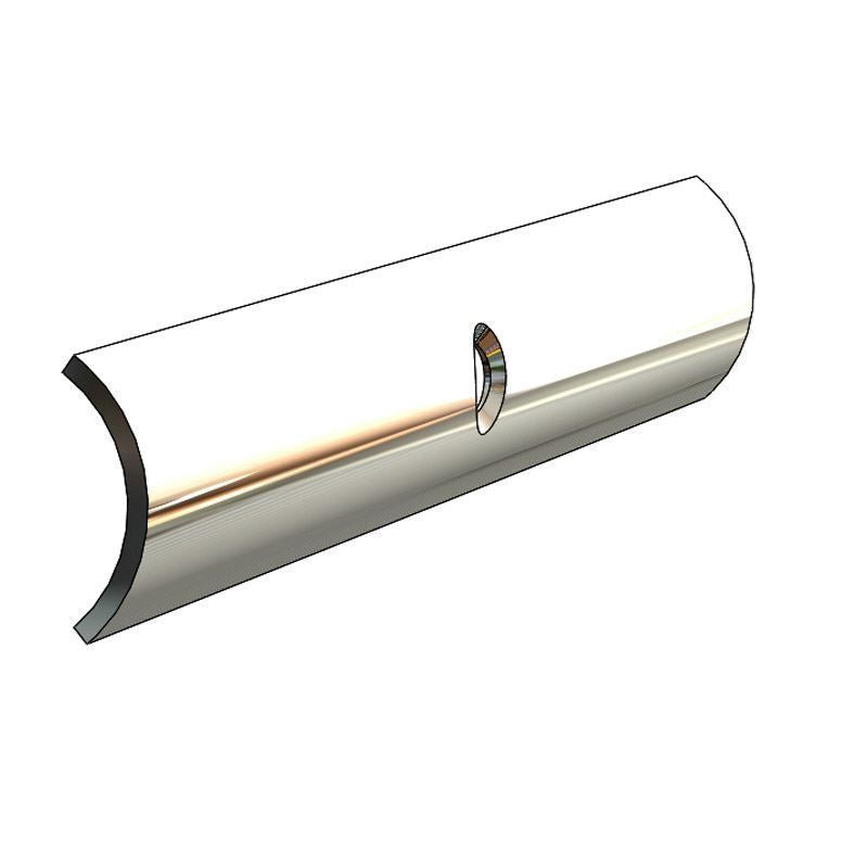 TACO Marine S11-4511P12 Stainless Steel Hollow-Back Rub Rail - 3/4 in. x 12 ft.