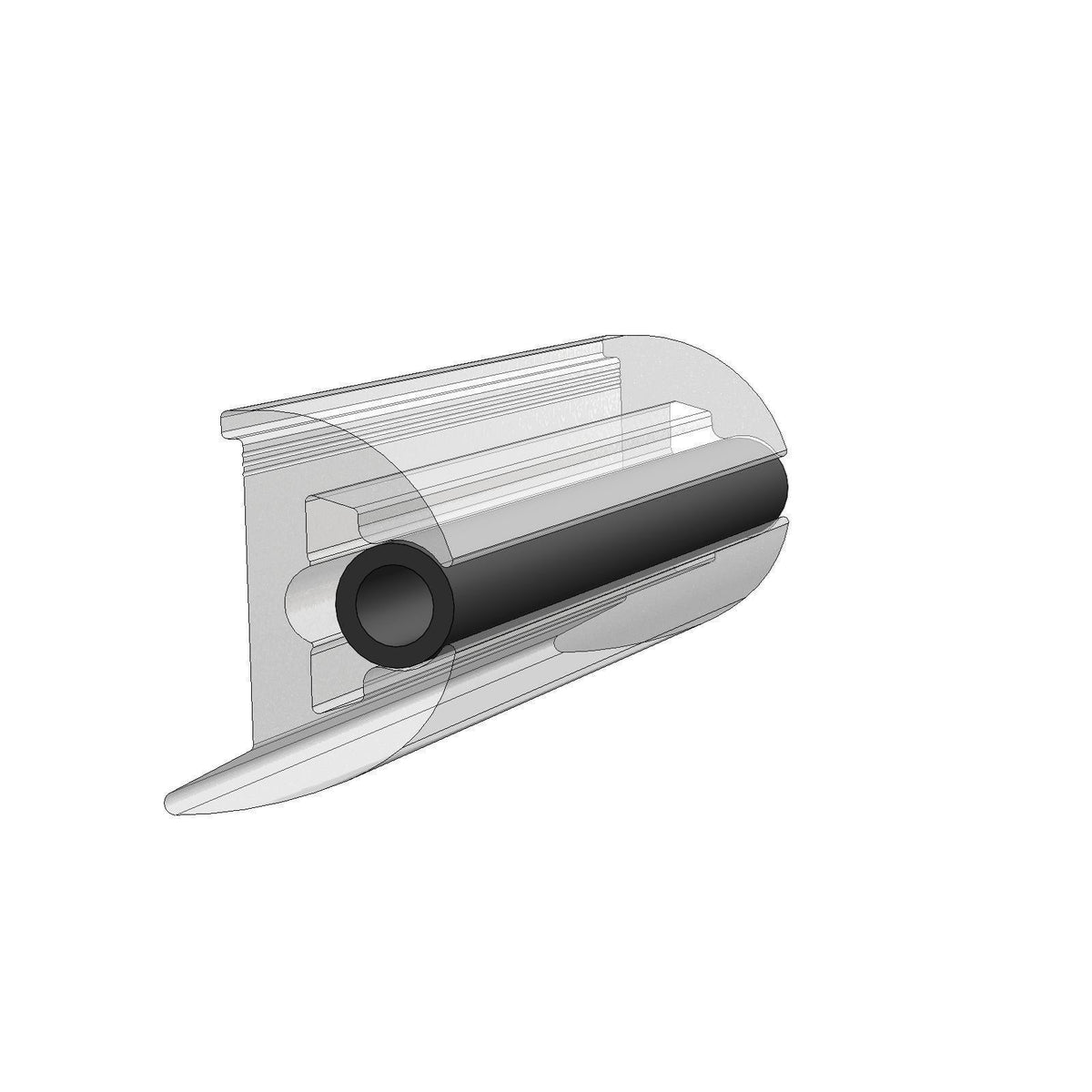 TACO Marine V12-0005 Black 3/4 in Tube-Style Vinyl Insert – Sold by Foot