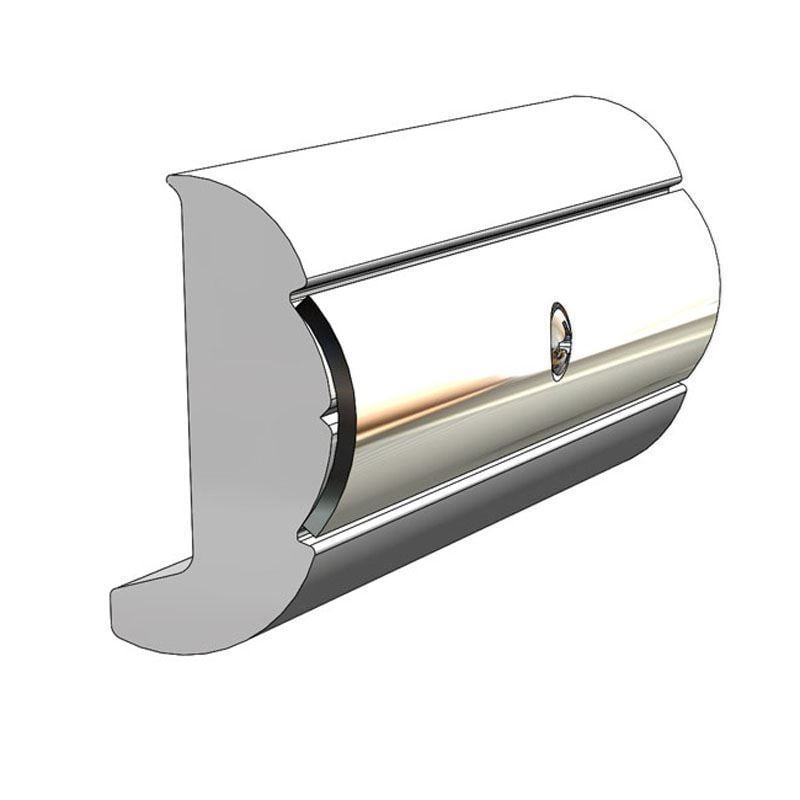 TACO Marine V21-9502WHC20DV05 Frosty White Rigid Vinyl Rub Rail – 20 ft