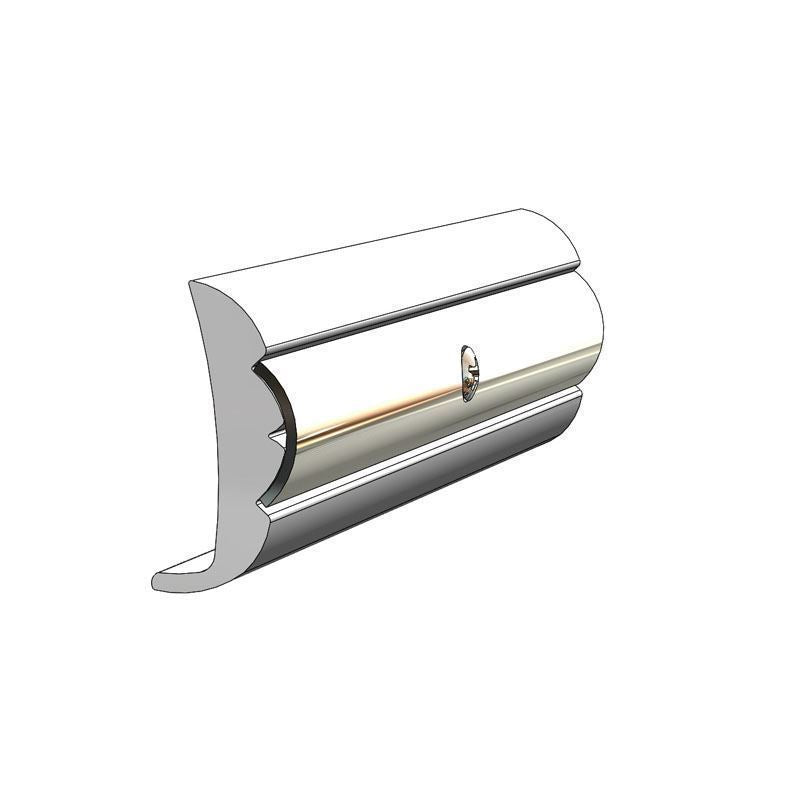 TACO Marine V21-9866WHC20D Frosty White Rigid Vinyl Rub Rail – 20 ft