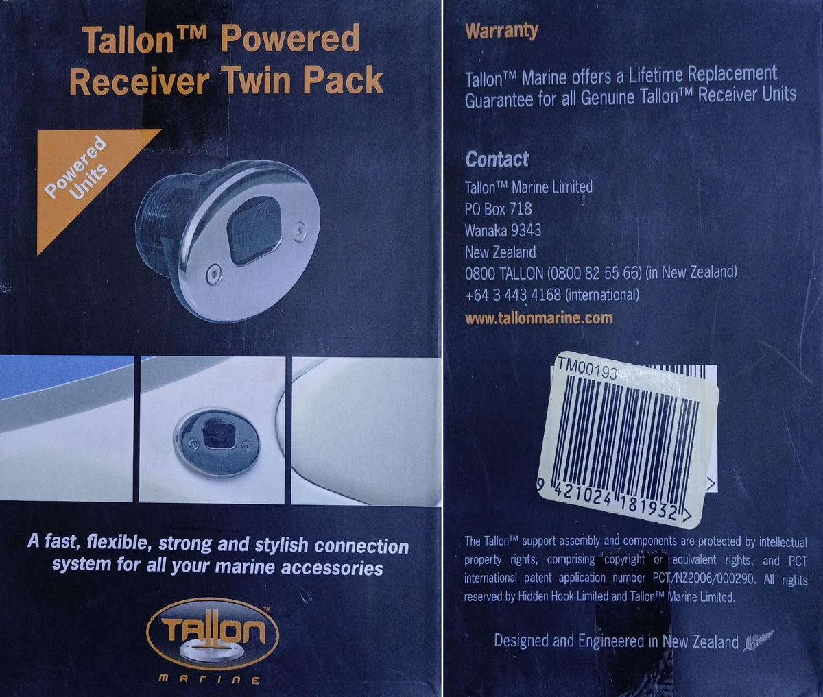 Tallon TM00193 powered receiver twin pack packaging
