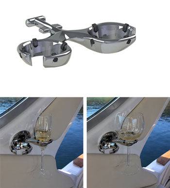 Tallon TM00204 stainless steel wine and champagne glass holder