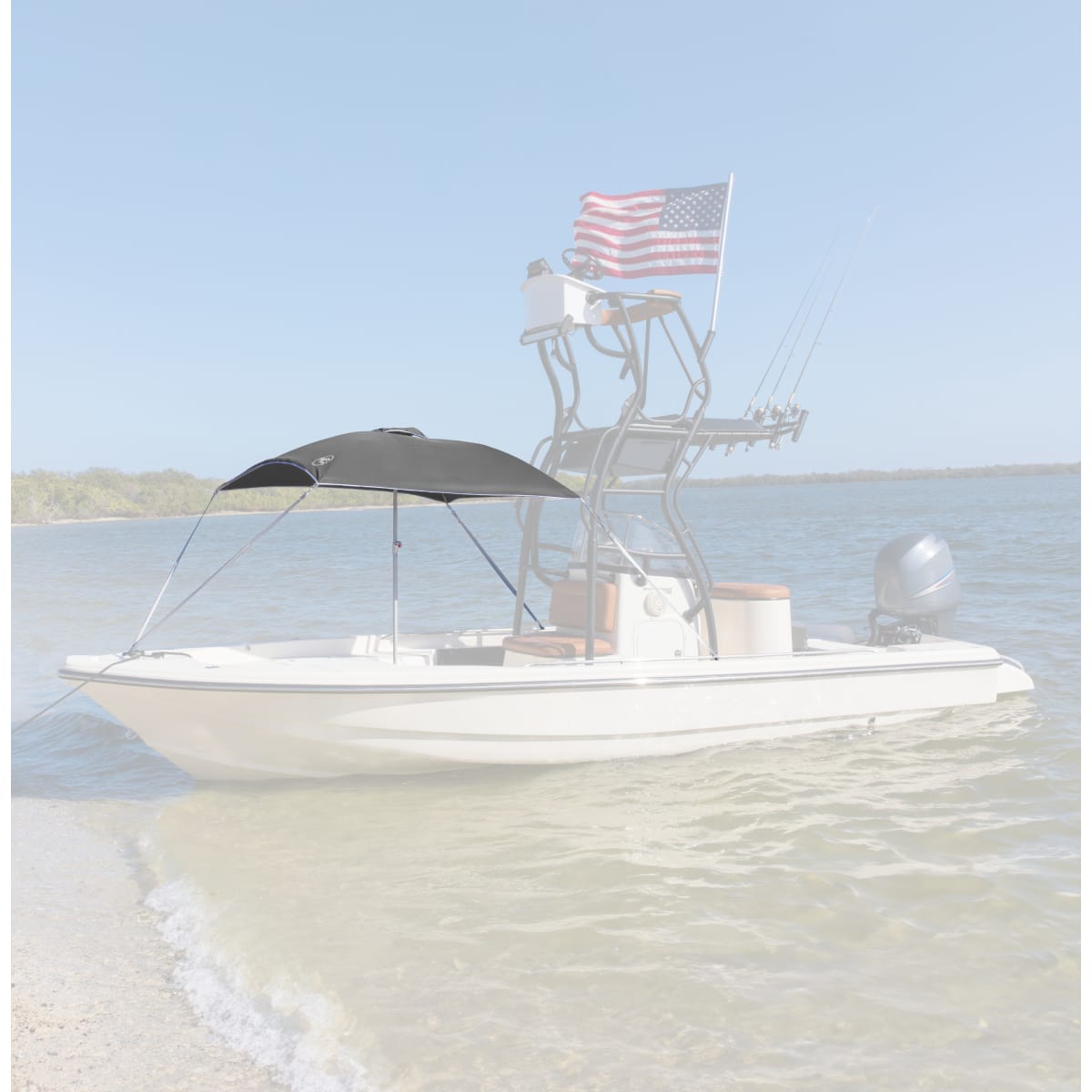 Taylor Made 22057 AnchorShade III 6 x 6 foot boat shade in Grey
