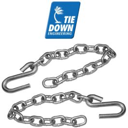 Tie Down Engineering 81204 Class 4 zinc-plated trailer safety chains with S-hooks