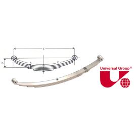UNA-055 8-Leaf Double-Eye Trailer Spring – 4,000 lb