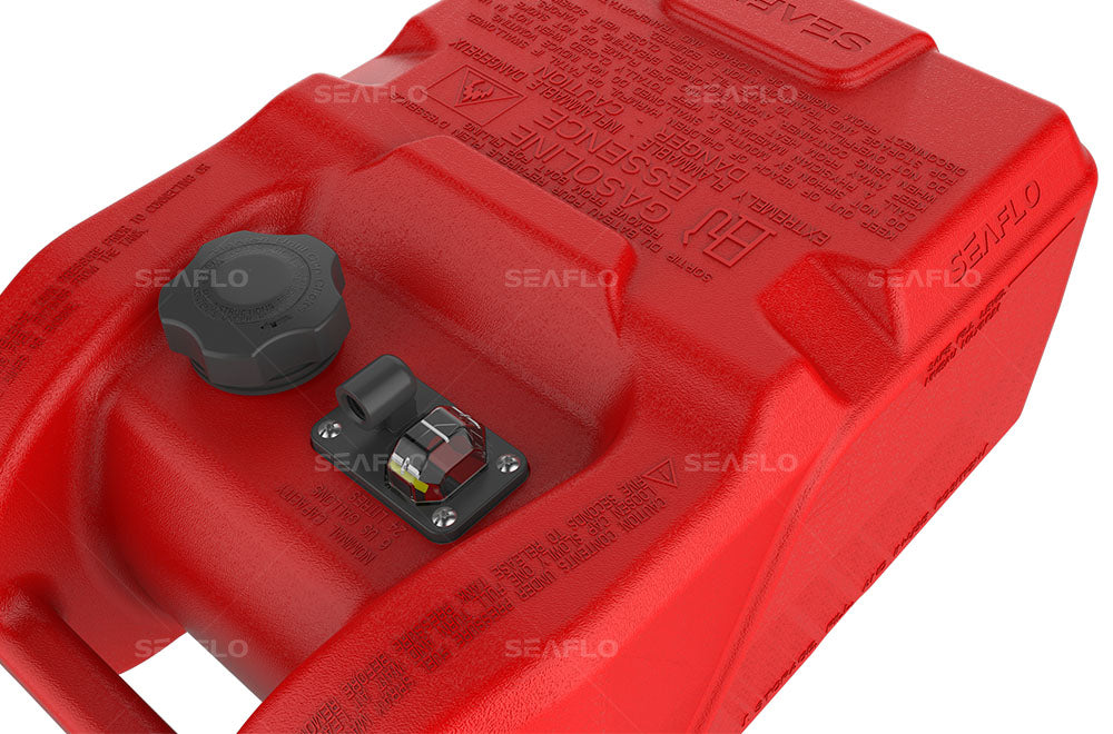 خزان وقود محمول للقوارب البحرية سعة جالون/24 لترًا مع مقياس