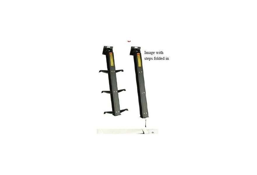 Ladder semi-automatic 3 steps transom mount Eez-In Black powder coated Aluminium