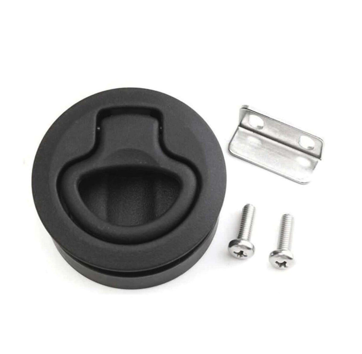Black Plastic Flush Latc