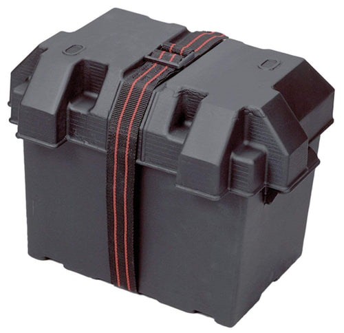Marine Battery Box with Strap, Large