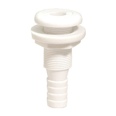 Marine Thru-Hull Fitting White 3/4" Nylon