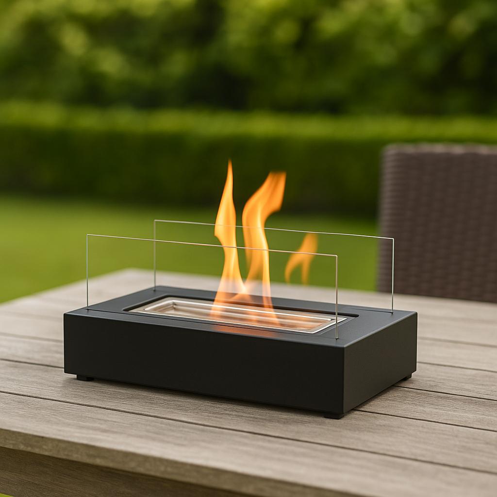 Modeno Essen Tabletop Bio-Ethanol Fireplace – Black