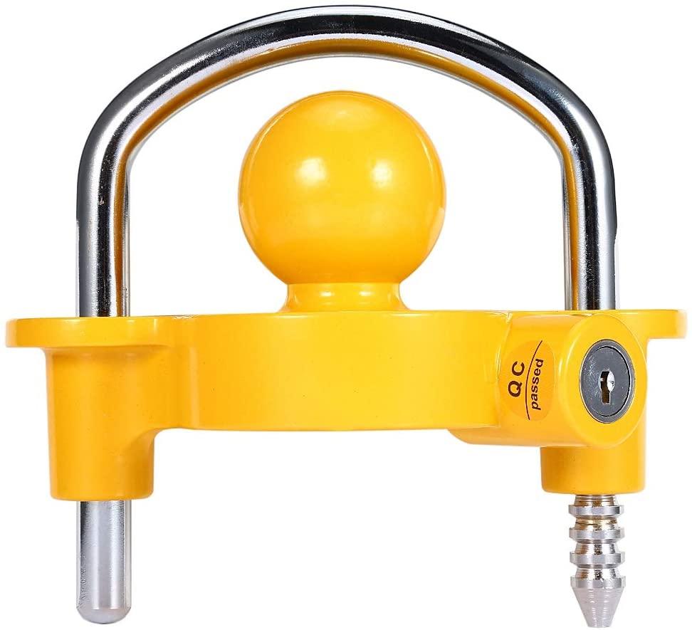 Universal Yellow Trailer Coupler Lock