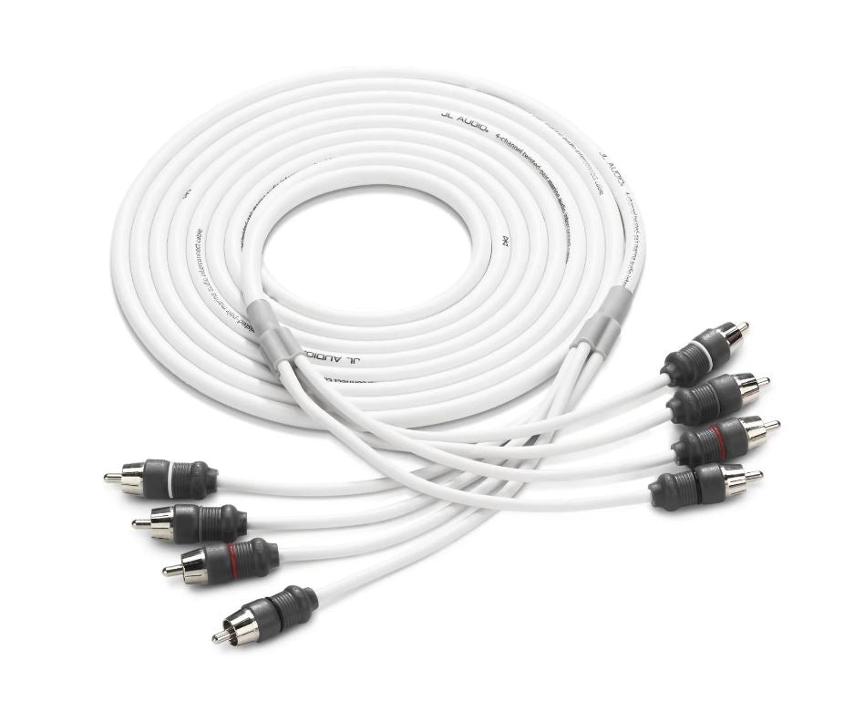 JL - XMD-WHTAIC4-12 4-Channel, 12 ft (3.66 m) Marine Audio Interconnect