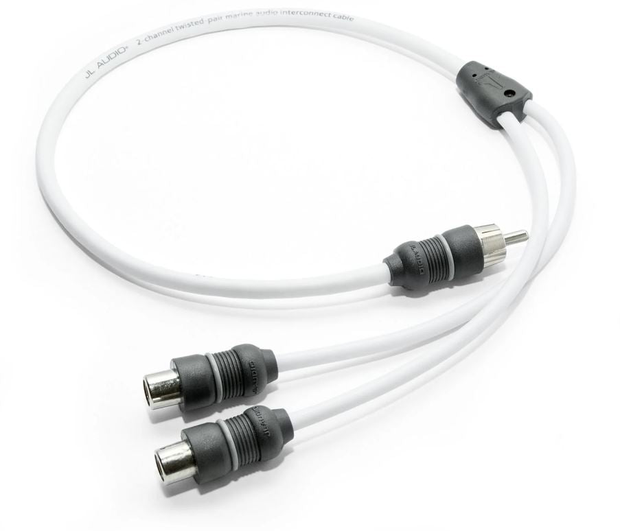 JL - XMD-WHTAICY-1M2F Marine Y-Adaptor, 1 Male Plug, 2 Female Jacks