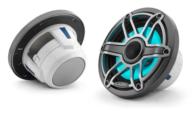 JL Audio M6-650X Marine Coaxial Speakers, Gray/Titanium