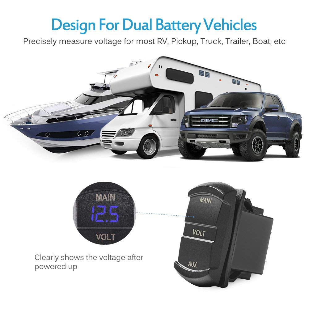 Rocker Dual Voltmeter