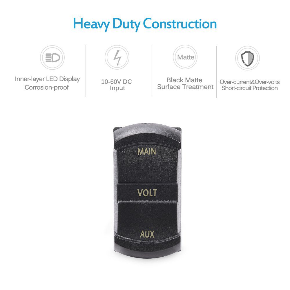 Rocker Dual Voltmeter