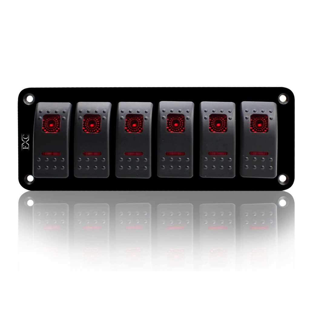 6 Gang Rocker Switch Panel