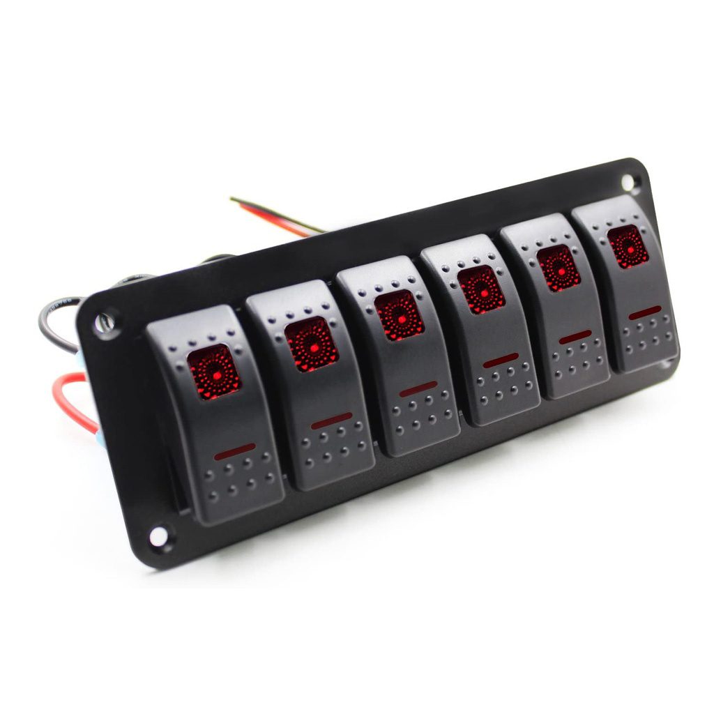 6 Button Rocker Switch Cluster 6 Gang Rocker Switch Panel
