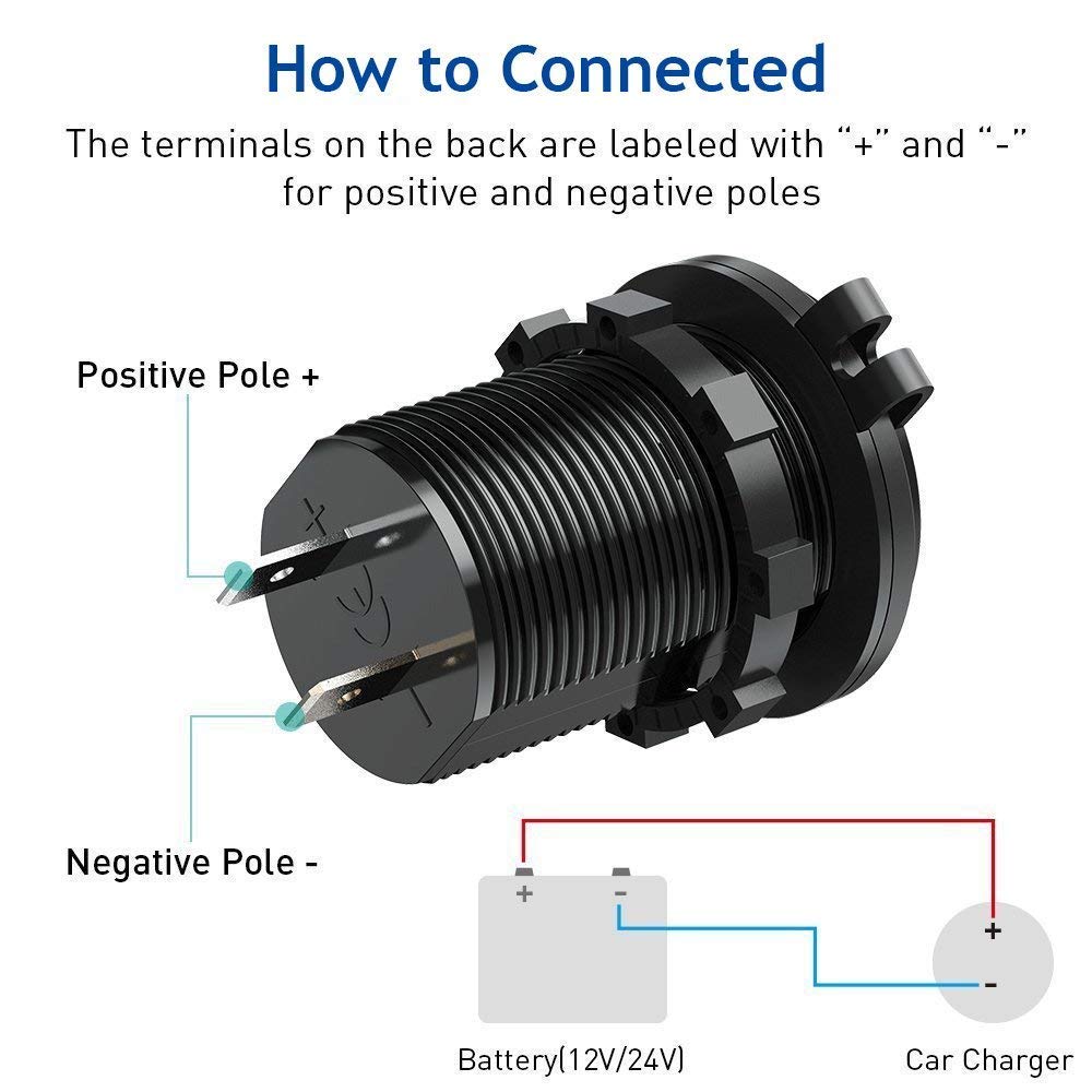 Waterproof Led Light Dual Charger