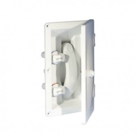 Whale recessed hot and cold marine shower with cover and 2.1 metre hose