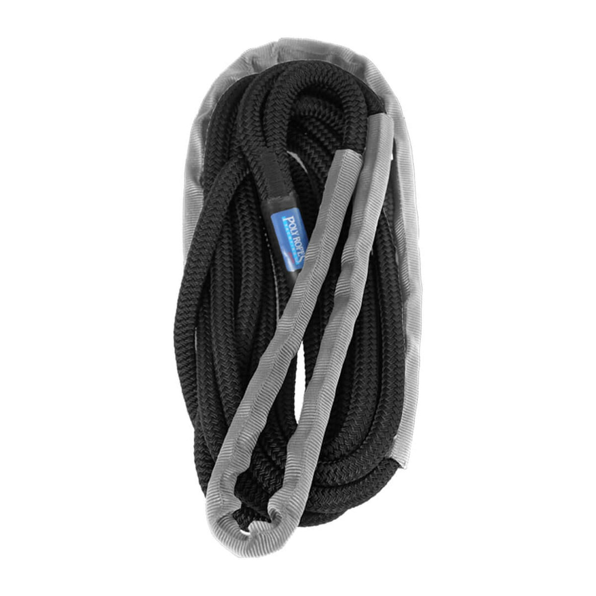 PolyRopes Storm X Elastic Mooring Line – Black / Grey, 14 mm x 6 m