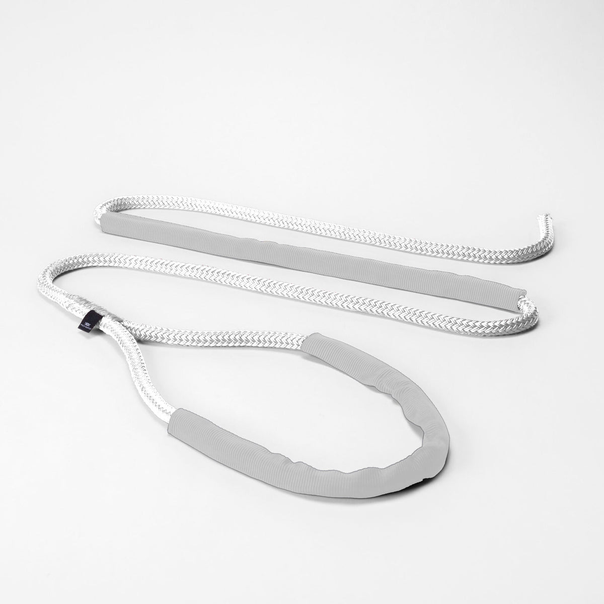 PolyRopes Storm X Elastic Mooring Line – White / Grey, 14 mm x 10 m