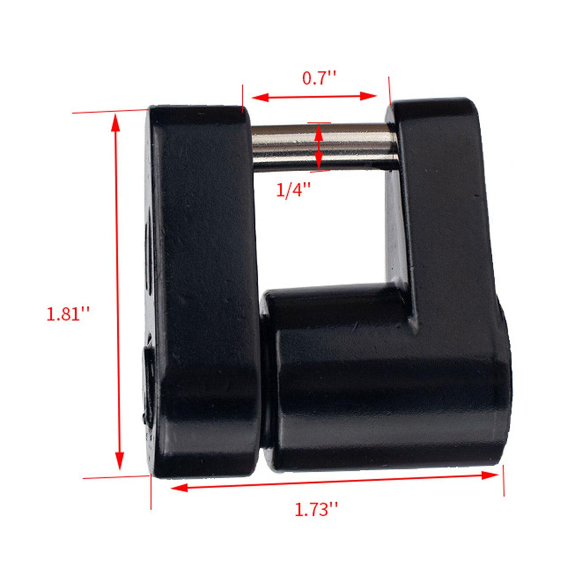 Black Trailer Hitch Coupler Lock