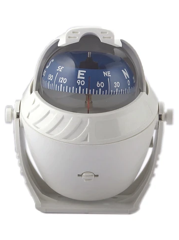 Marine Compass with Bracket Mount - White