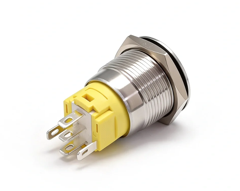 19mm LED Push Button Switch latching Stainless Steel