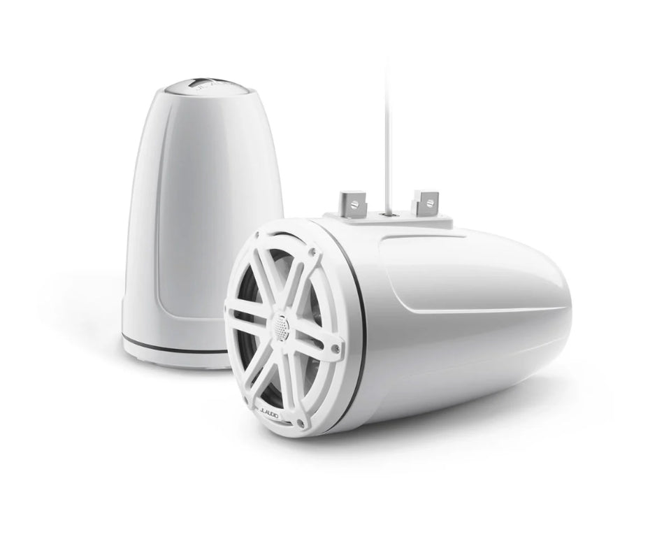 JL Audio® M3 Enclosed Tower Speakers 7.7" with White Sport Grille (M3-770ETXv3-Gw-S-Gw)
