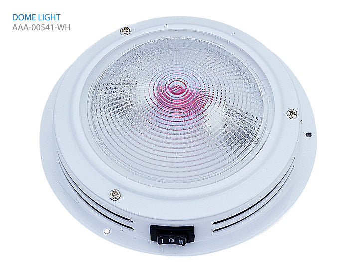 AAA 00541-WH White Marine Dome Light with Switch – 12V 10W