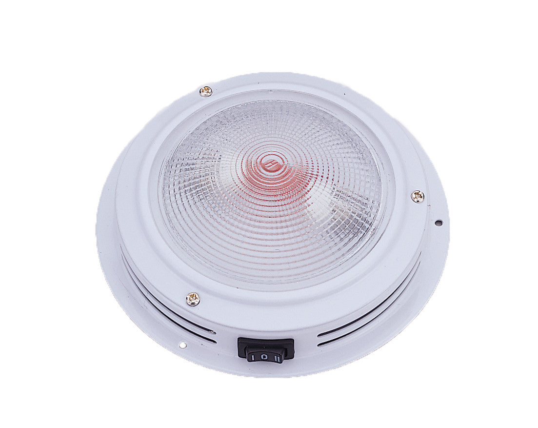 AAA 00550-WH Stainless Steel Dome Light with Netlike Lens, 127mm