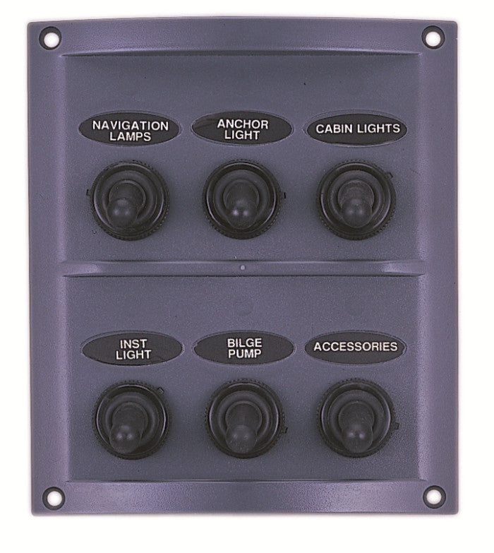 AAA Marine waterproof 6-gang switch panel 10064