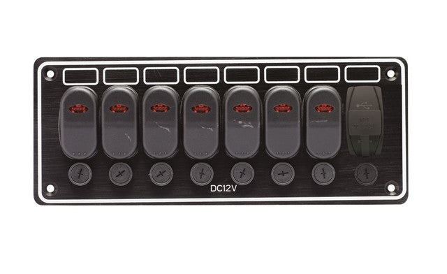 AAA 10247-BKU waterproof marine switch panel with USB charger