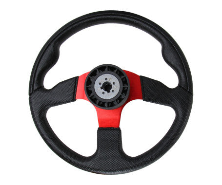 AAA 73050-RD Red PU-Sleeve Marine Steering Wheel – 350 mm