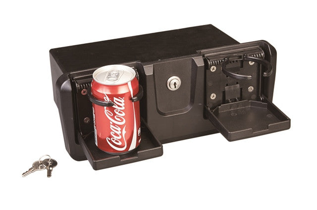 AAA Marine 71054 black ABS glove box with dual drink holders