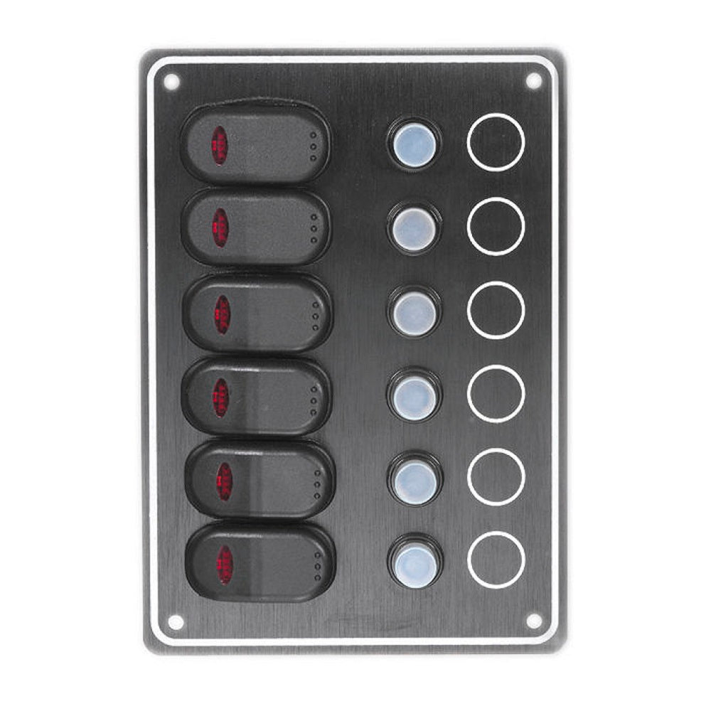 AAA Worldwide 10061-BK waterproof six-gang switch panel