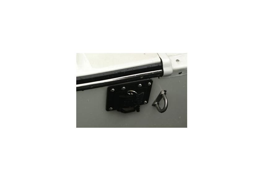 Ladder semi-automatic 3 steps transom mount Eez-In Black powder coated Aluminium