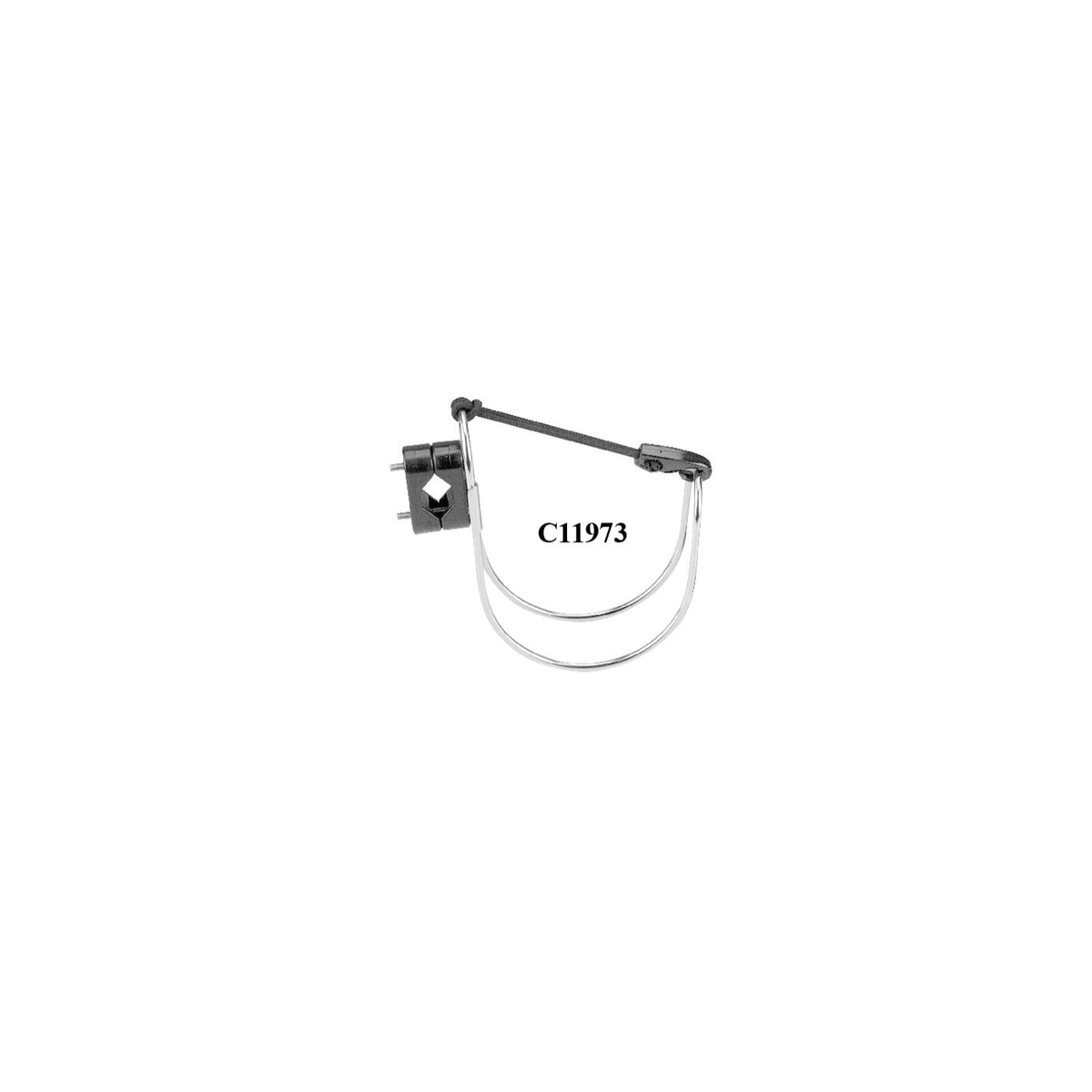 Easterner C11973 stainless steel life ring holder for 7/8 to 1 inch rail