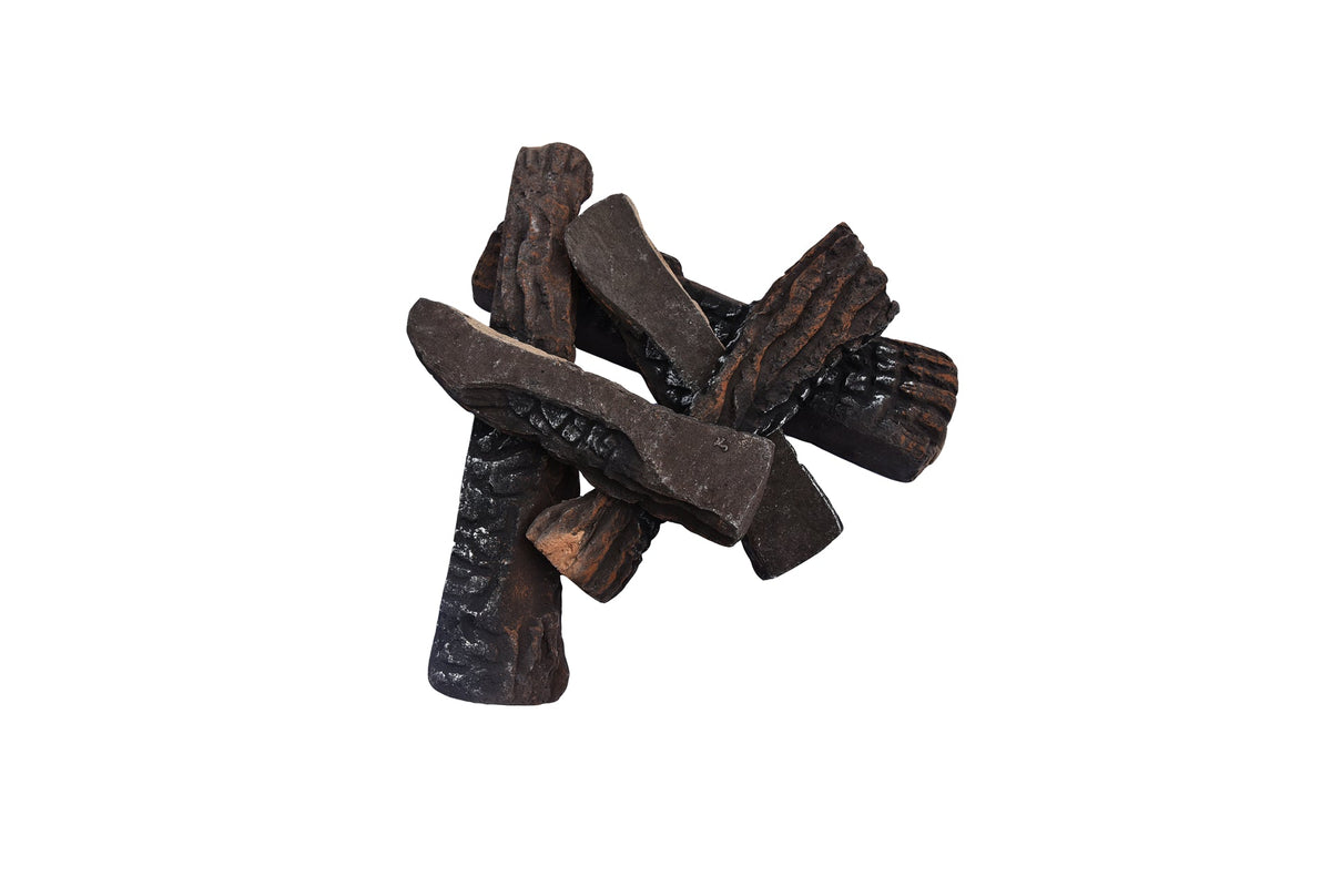 Elementi ODW01013 five-piece natural-look ceramic fire log set