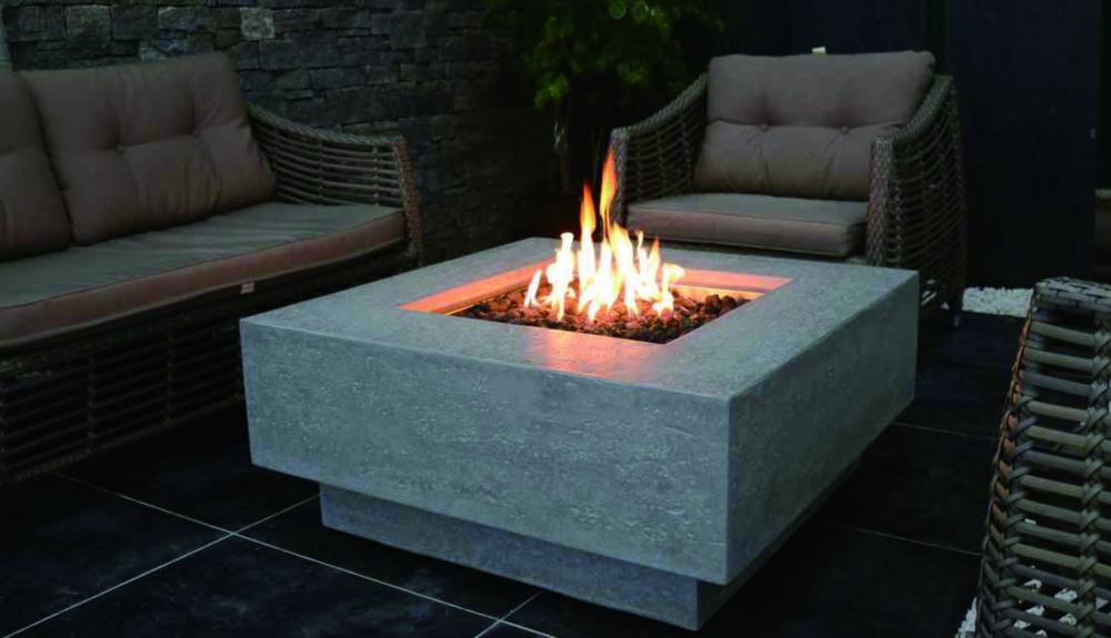 Elementi OFG128 Lismore square gas fire table