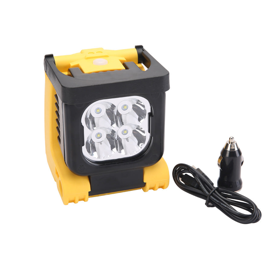 Portable CREE 12W Lithium Battery Emergency Flashlight 12W Rechargeable Magnetic Work Light