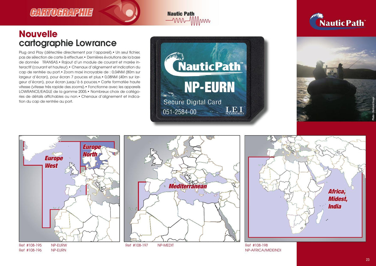 Lowrance NauticPath 108-198 Africa Middle East India official catalog page