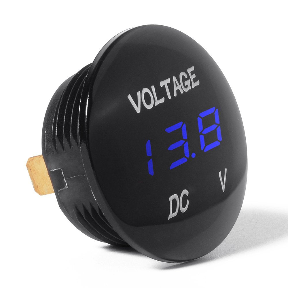 Ningbo Guhang SKU-7014 round digital voltmeter with blue LED display