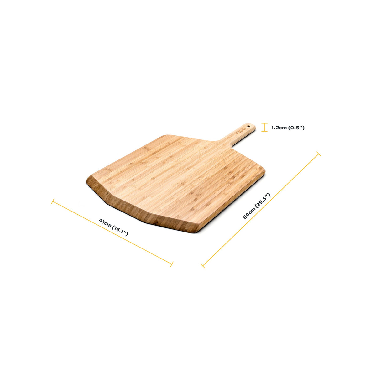 Ooni UU-P0B900 16-inch bamboo pizza peel and serving board