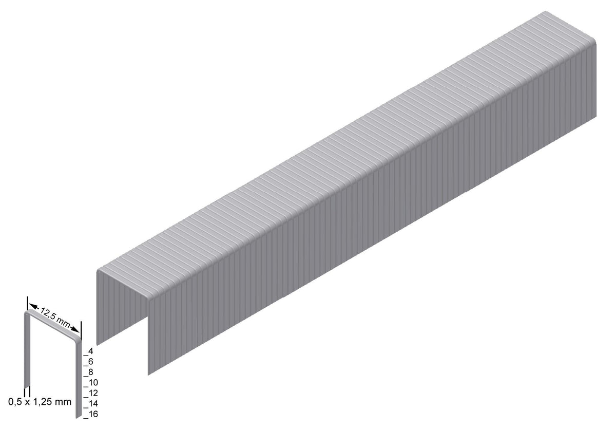 Prebena D08CRF Type D stainless steel staples, 8 mm