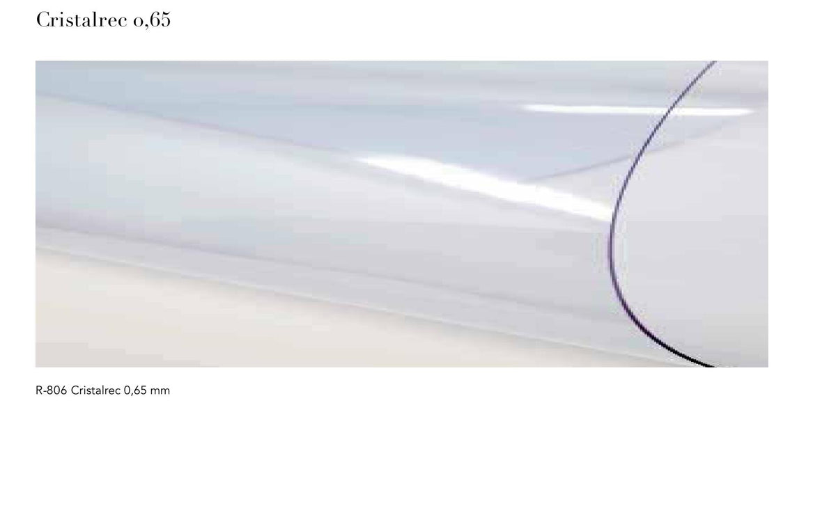 Recasens R-806 Cristalrec 0.65 mm clear polished PVC sheet