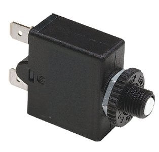 Seachoice 13411 20A mini push-to-reset circuit breaker