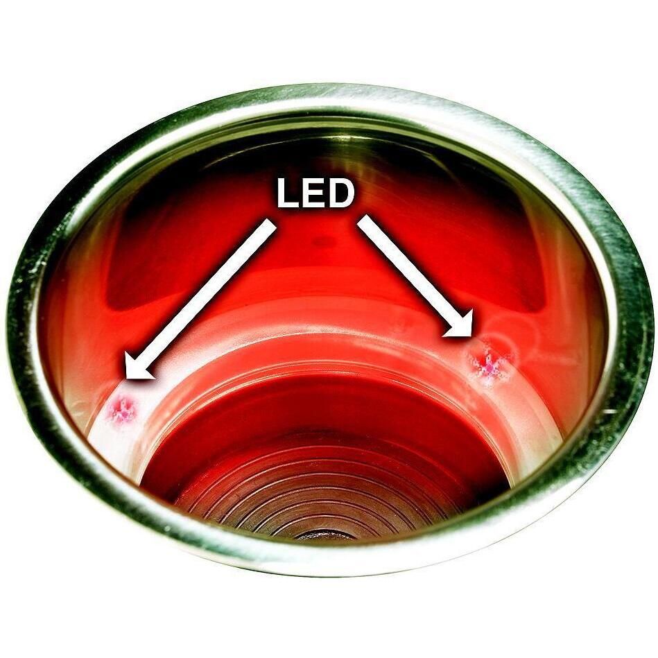 Seachoice 79391 Stainless Steel Recessed Drink Holder – Red LED